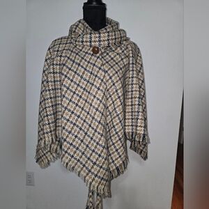 Irish Handwoven Donegal Tweed Cape Poncho